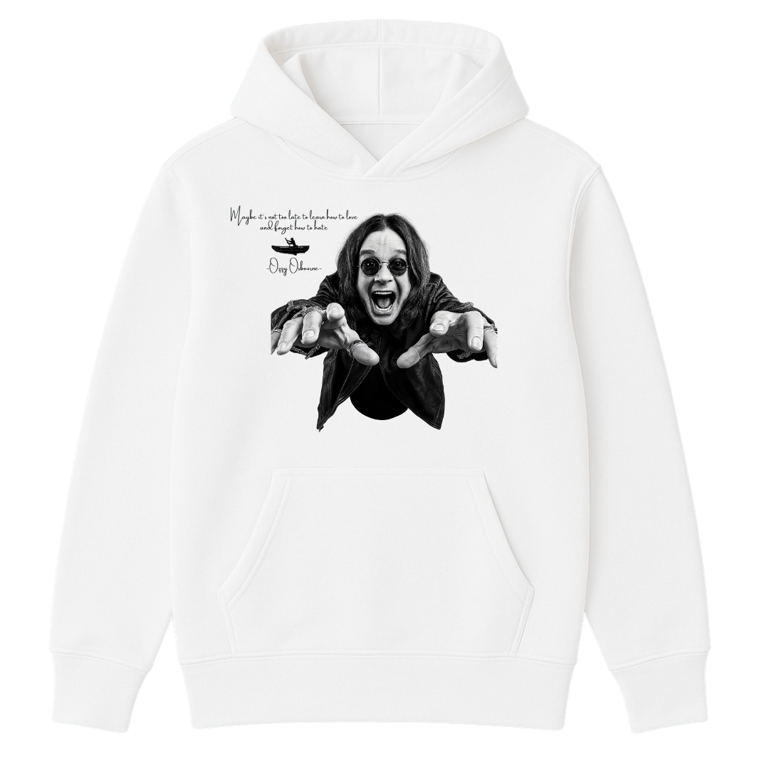 Ozzy Osbourne x Blue Canoe - White Tribute Hoodie – “Maybe It’s Not Too Late”