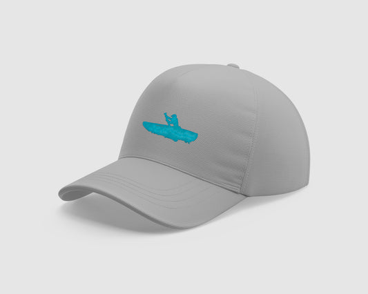5-PANEL CAP | HEATHER GREY & BLUE