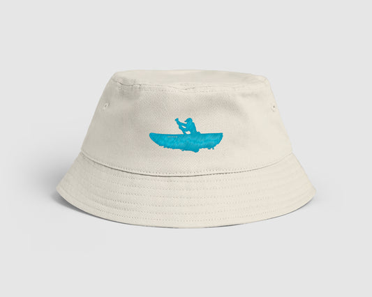 BUCKET HAT | CREAM & BLUE