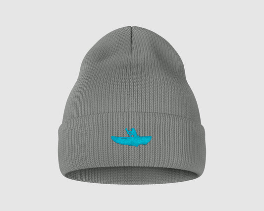 BEANIE | HEATHER GREY & BLUE