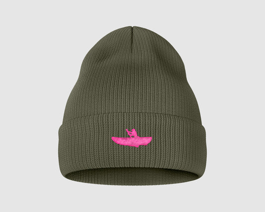 BEANIE | KHAKI & PINK