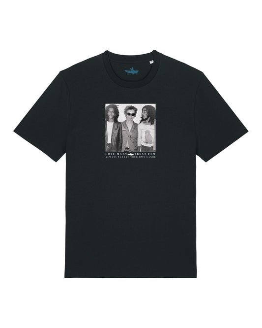 DON LETTS GRAPHIC TEE - BLACK - LOVE MANY TRUST FEW