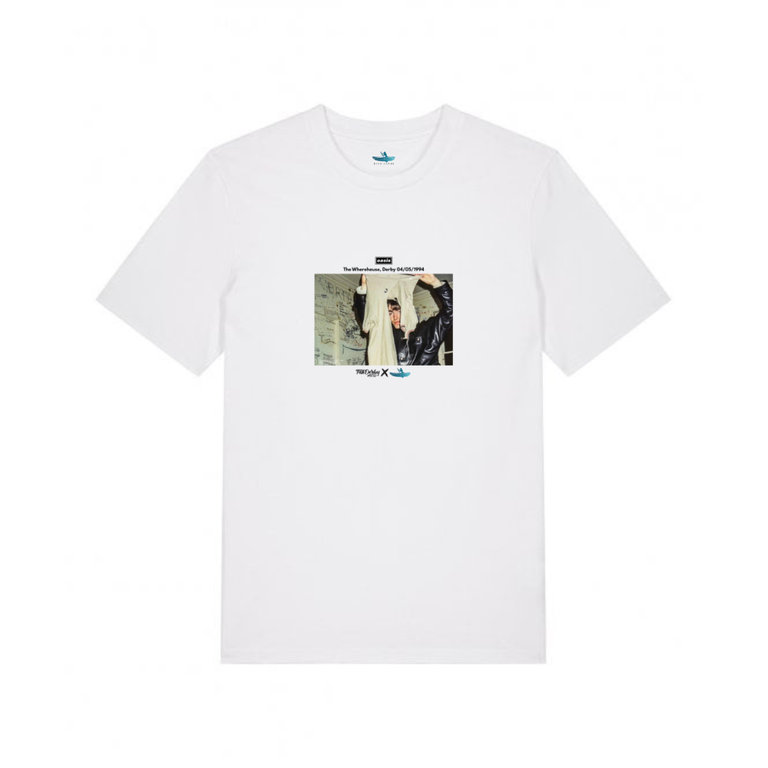Blue Canoe x Talk Derby To Me – Oasis - Liam Gallagher '94 Tee - White