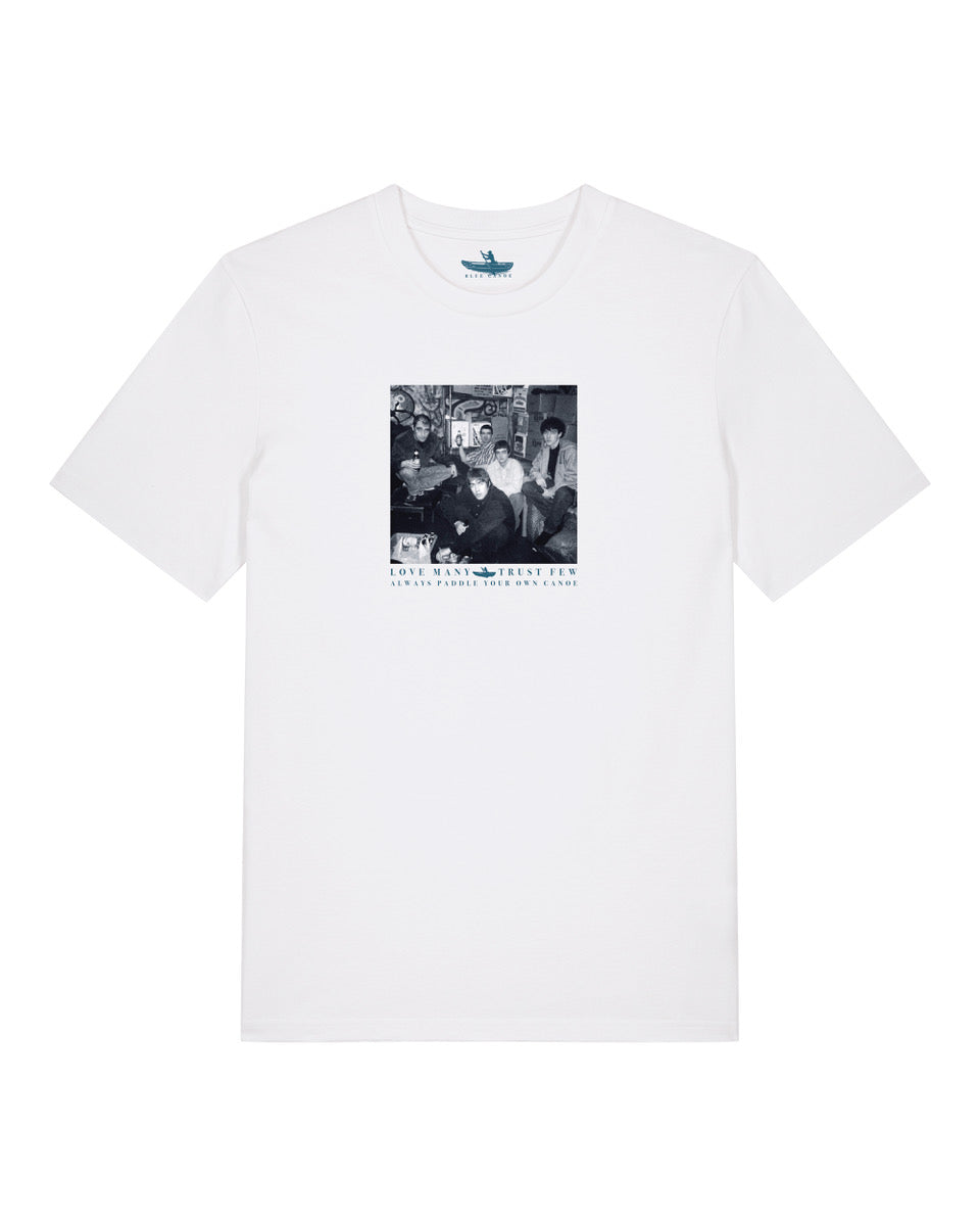 OASIS GRAPHIC TEE - WHITE - LOVE MANY TRUST FEW