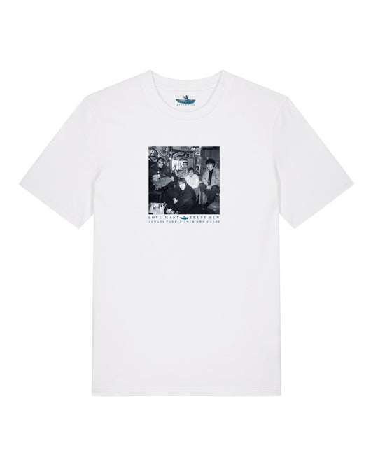 OASIS GRAPHIC TEE - WHITE - LOVE MANY TRUST FEW
