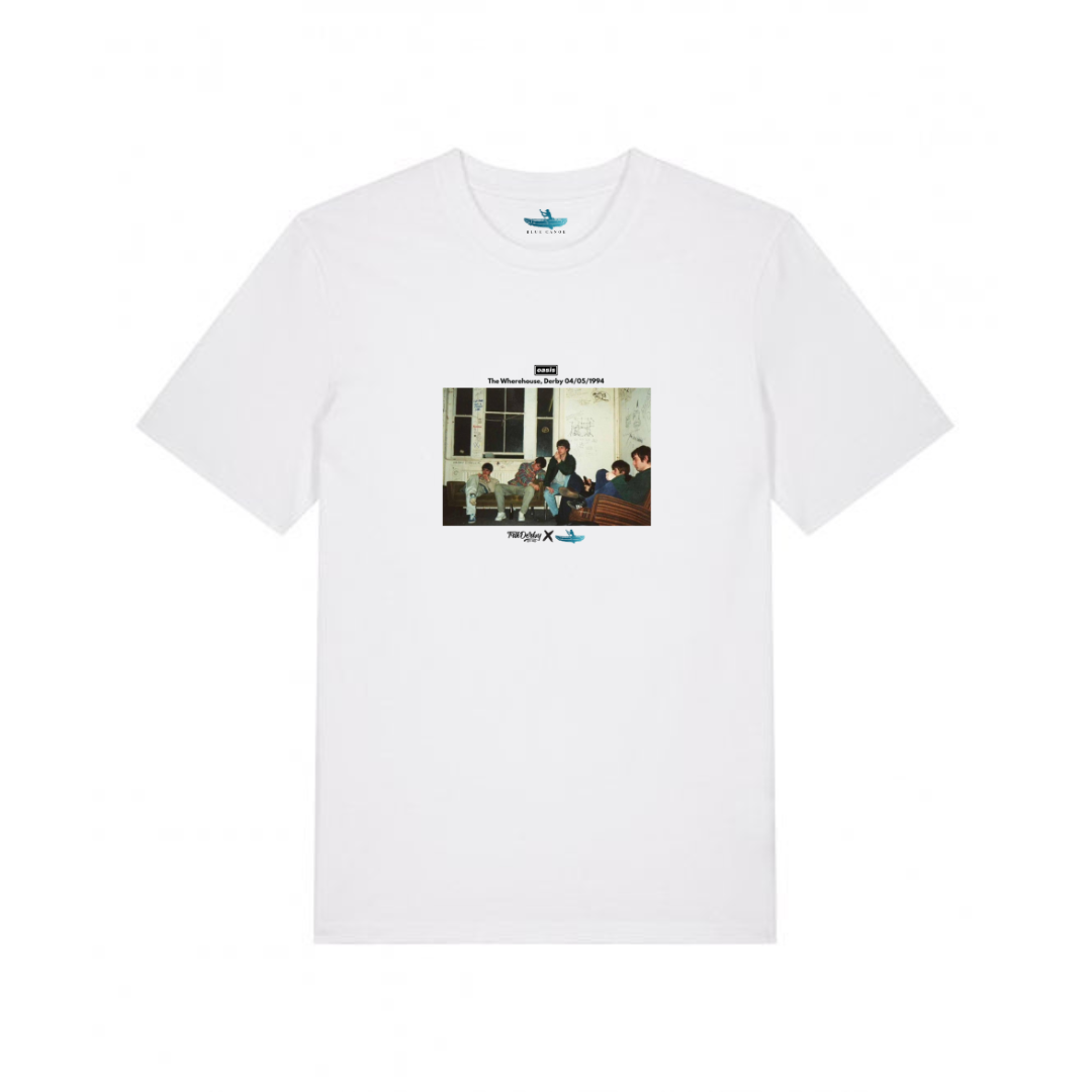 Blue Canoe x Talk Derby To Me – Oasis Backstage Tee - White